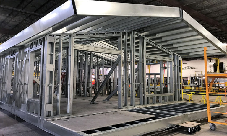 Barndominium factory frame in Florida