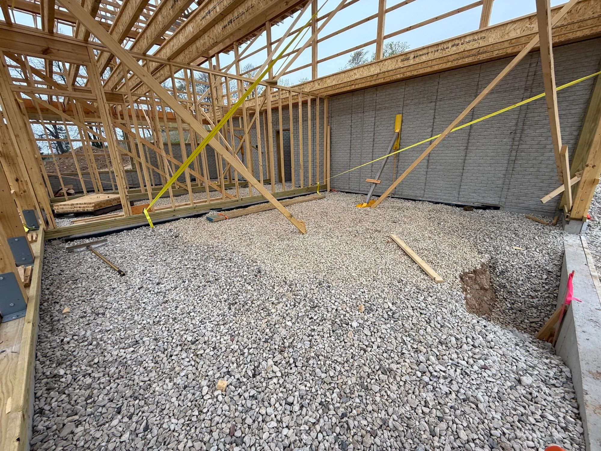 Wood frame barndominium construction in Florida